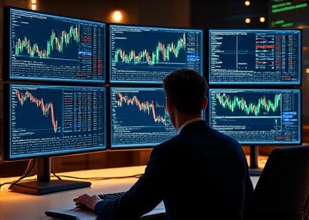 Financial data analysis on multiple screens